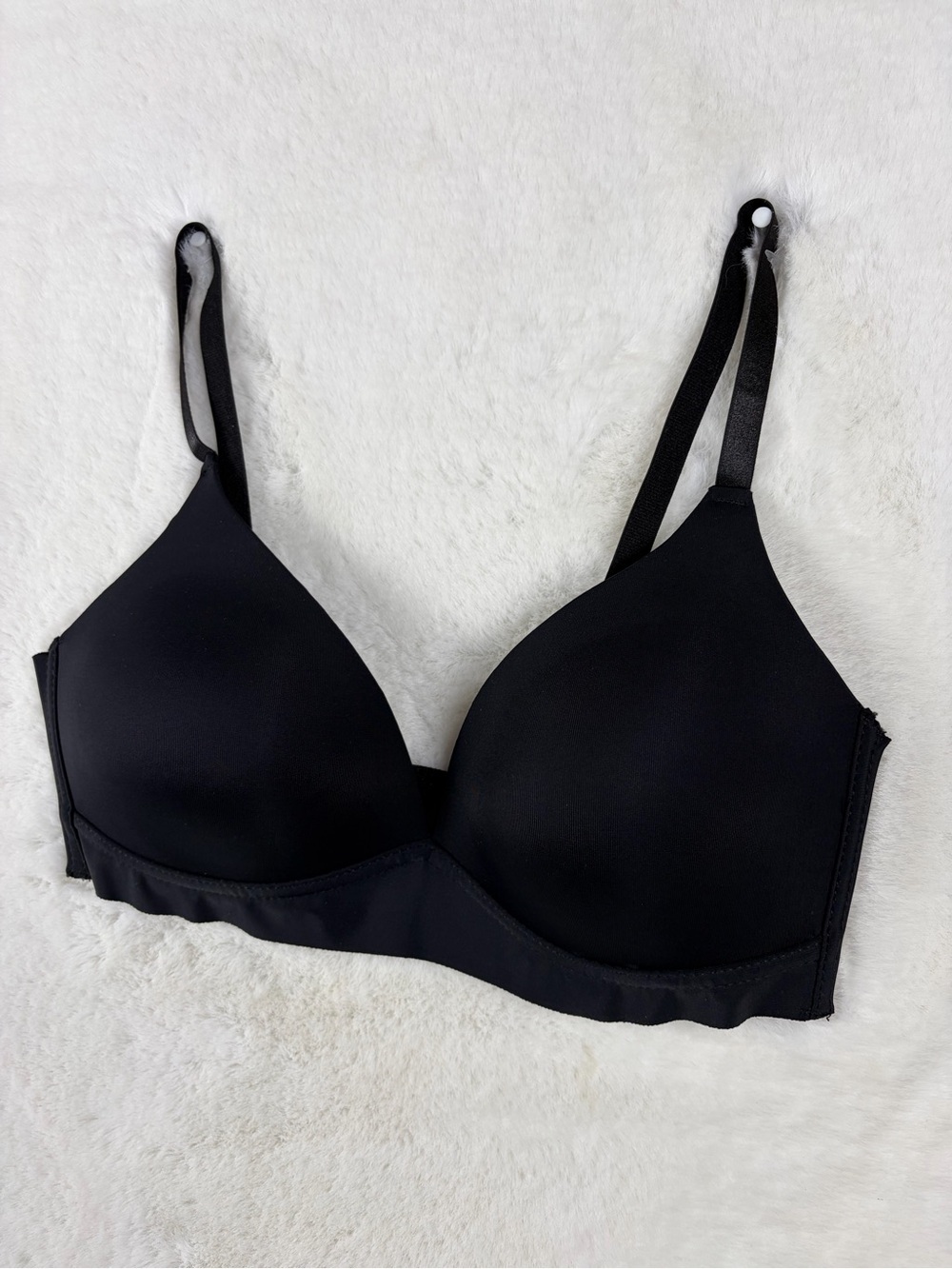 Smooth Wire Free Black T-Shirt Bra with Light Molding 34C